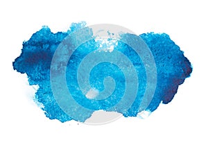 Blau bunt abstrakt zeichnen Aquarell 