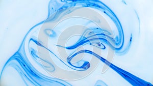 Blue Colorful Ink And Paint Liquid Reaction abstract cloud background