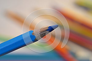 Blue coloured pencil