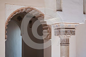 Blue column, Alcazaba, Malaga, Spain