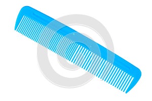 Blue comb isolated on white background