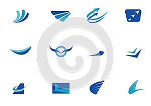 Blue company logos