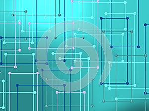 Blue composition conexion with network.