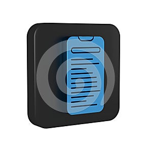 Blue Computer api interface icon isolated on transparent background. Application programming interface API technology