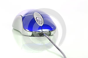 Blue computer mouse