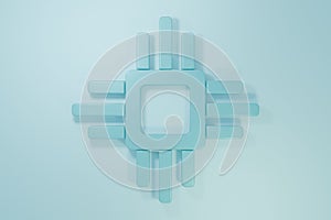 Blue Computer processor with microcircuits CPU icon isolated on blue background. Chip or cpu with circuit board. Micro