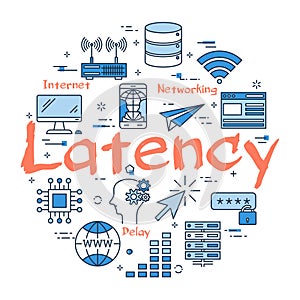Blue concept of Latency