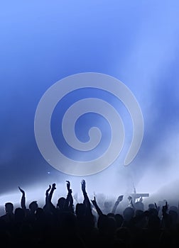 Blue concert with copy space