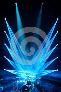 Blue concert lights photo