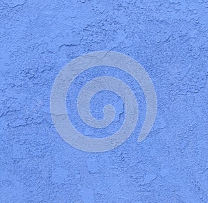 Blue concrete wall with rough
