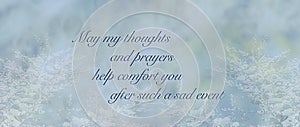 Blue condolence sympathy card background