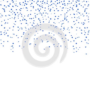 Blue confetti celebration isolated background