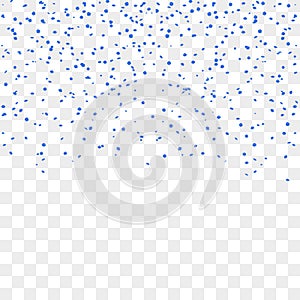 Blue confetti celebration isolated transparent background