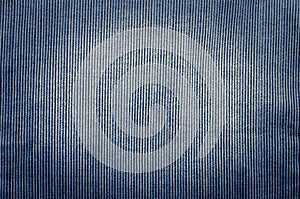 Blue corduroy fabric texture close up photo background
