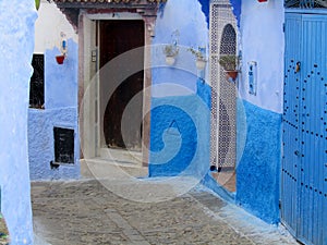 Blue coridor in Chaouen