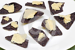 Blue Corn Chips with Asiago Cheese