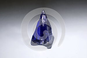 Blue corundum mineral form Tanzania. Corundum is  gem varieties, Ruby and Sapphire.