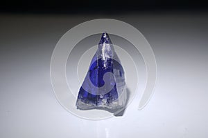 Blue corundum mineral form Tanzania. Corundum is  gem varieties, Ruby and Sapphire.