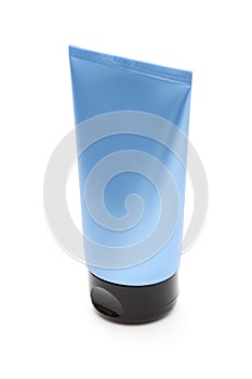 Blue cosmetic tube
