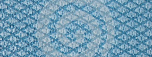 Blue cotton fabric with an interesting pattern