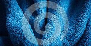 Blue cotton fabric with an interesting pattern