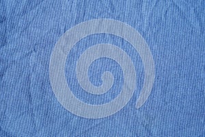 Blue cotton fabric texture background, Wrinkle surface textile, wallpaper, banner