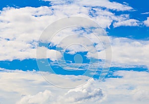 Blue couldy sky background photo