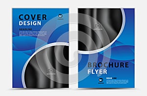 Blue cover template vector design, brochure flyer, annual report, mgazine ad, advertisement, book cover layout, poster, catalog,