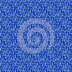 blue cracked earth, old paint on cracked wall vector grunge pattern broken glass