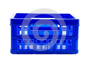 Blue crate isolated on white