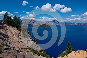 Blue Crater Lake and Wizard Island