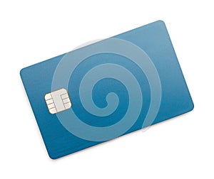 Blue Credit Card With Chip