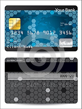 Blue credit card design