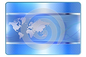 Blue credit card template.