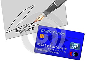 Blue creditcard