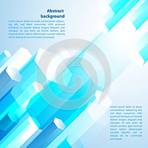 Blue cristal. Vector illustration for your business presentation