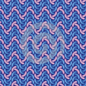 Blue crochet pattern