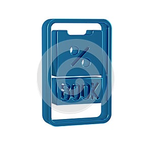 Blue Cruise ticket for traveling by ship icon isolated on transparent background. Travel by Cruise liner. Cruises to