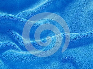 Blue crumpled blanket