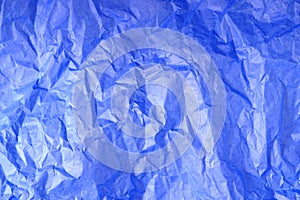Blue Crumpled Tissue Paper Texture