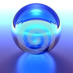 Blue Crystal Sphere