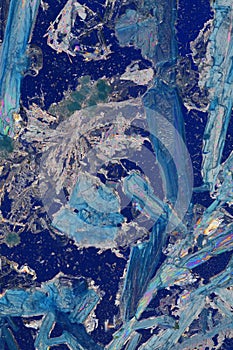 Blue crystalline abstract