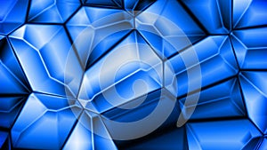 Blue crystalline motion background seamless loop