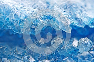 Blue crystals. Cool Background for winter projects. Ice Background