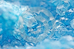 Blue crystals. Cool Background for winter projects. Ice Background