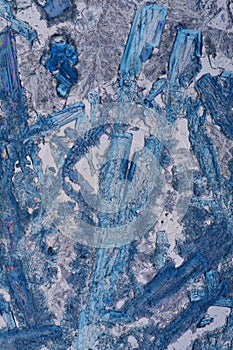 Blue Crystals on white