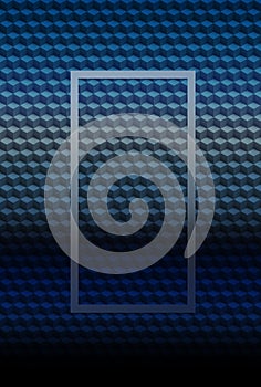 Blue cube geometric pattern abstract background,  brochure illusion