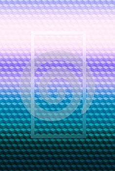 Blue cube geometric pattern abstract background, texture block