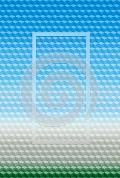 Blue cube geometric pattern abstract background,  modern flyer