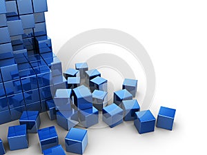 Blue cubes background